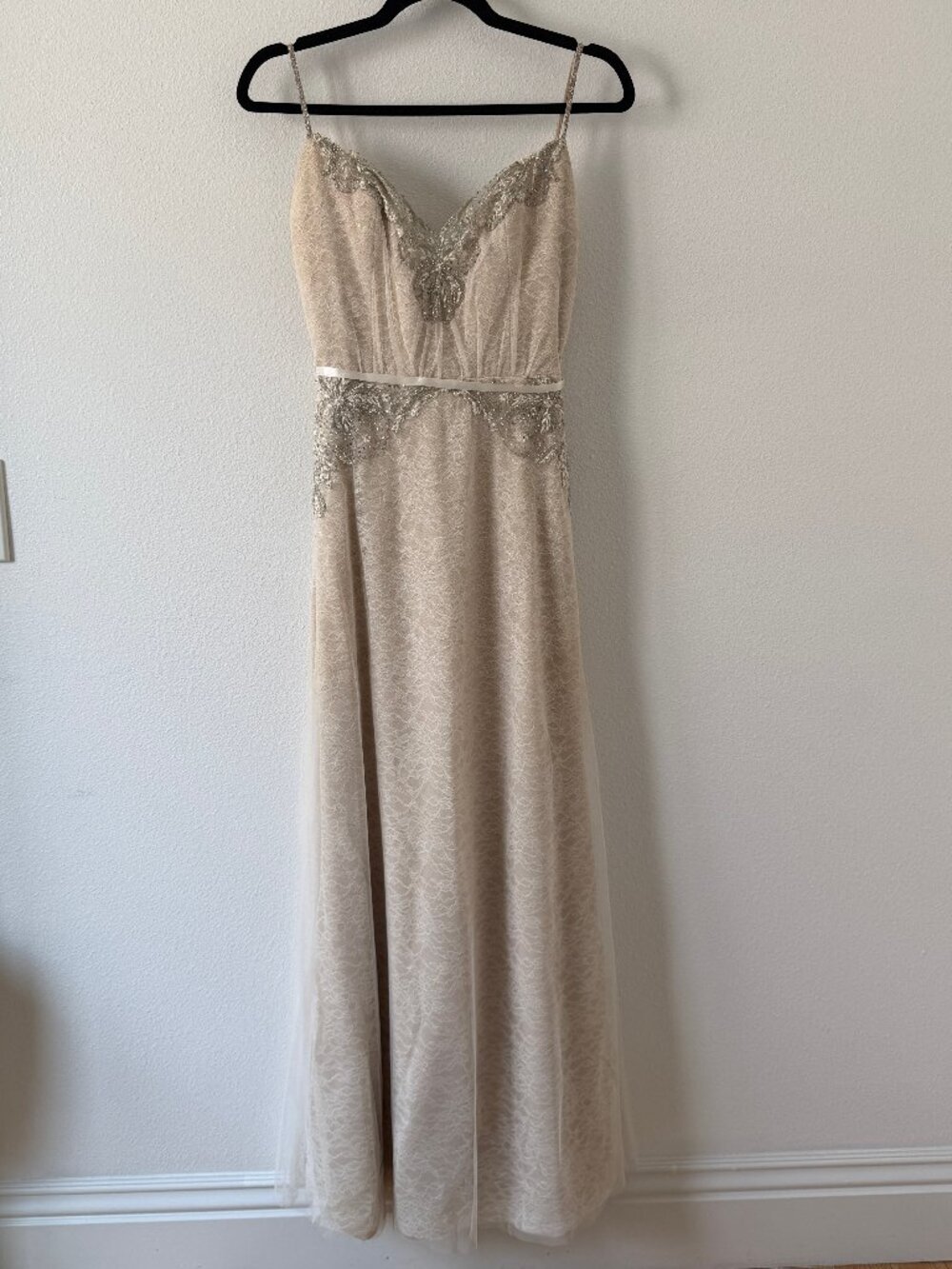 Alvina Valenta Ivory Lace & Beaded Wedding Dress, Bridal, Engagement